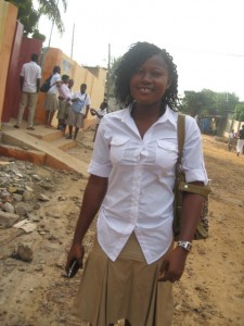Photo gallery of Aicha going from streets to school in Togo